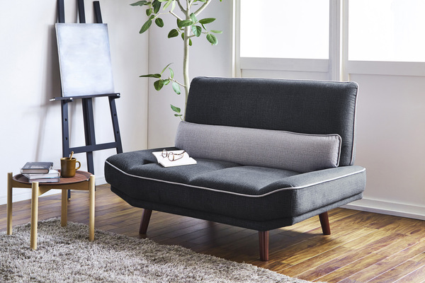 ソファ 二人掛け 幅130cm 耐ひっかき傷 ファブリック 脚付き