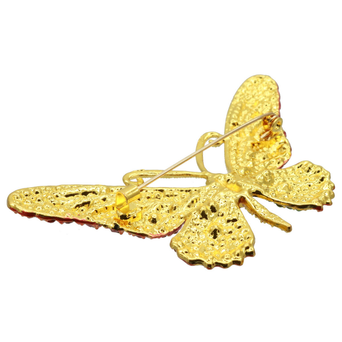 ブローチ 蝶 バタフライ 虫 ラインストーン パヴェ キラキラ おしゃれ