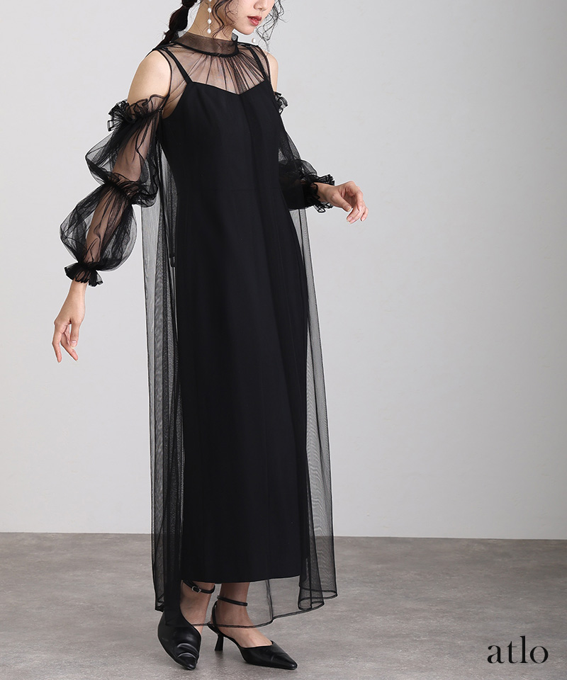 atlo（アトロ） キャミワンピース チュール Aライン ワンピース