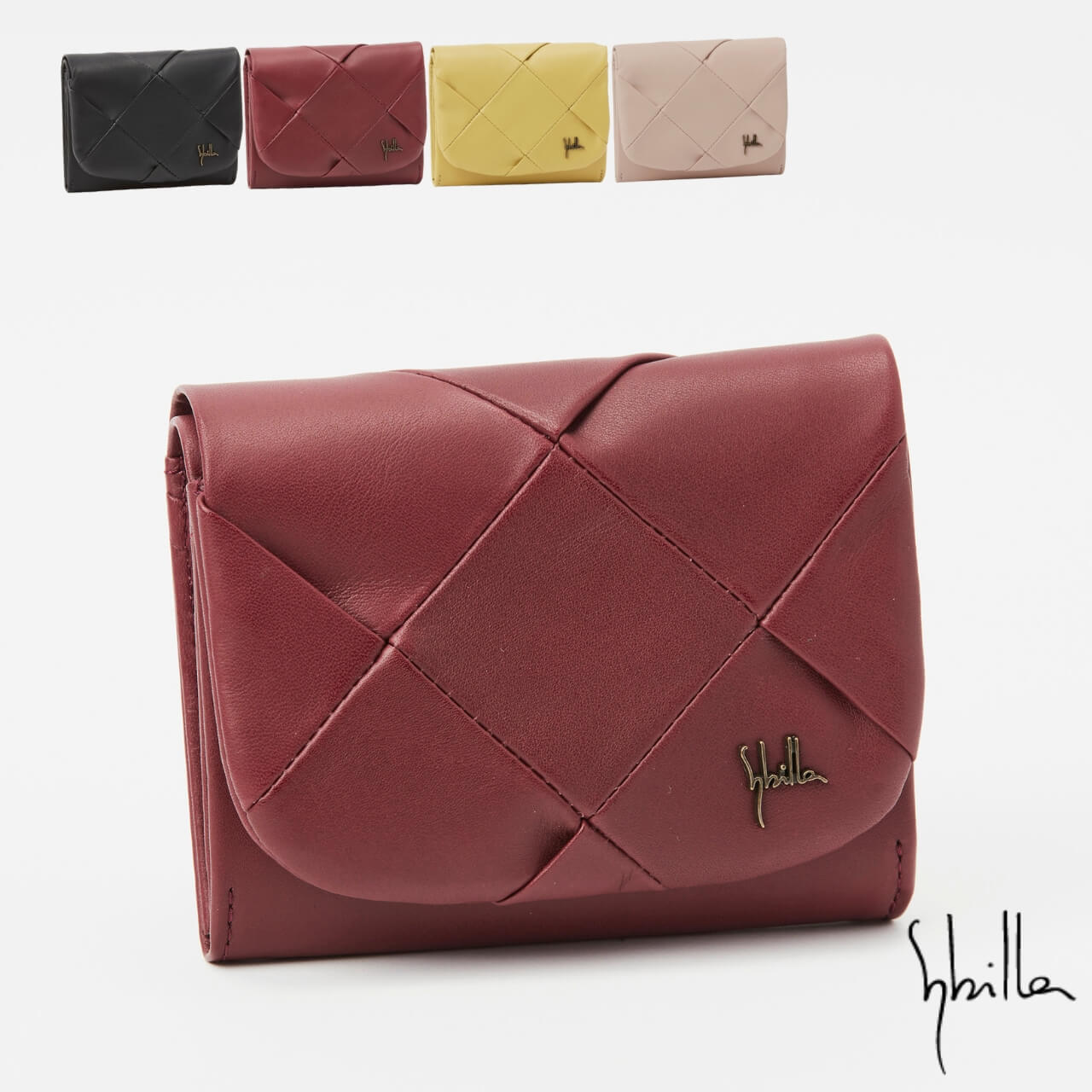 メリクリセール！Shilla シビラ ベージュ 二つ折り財布 新品箱付