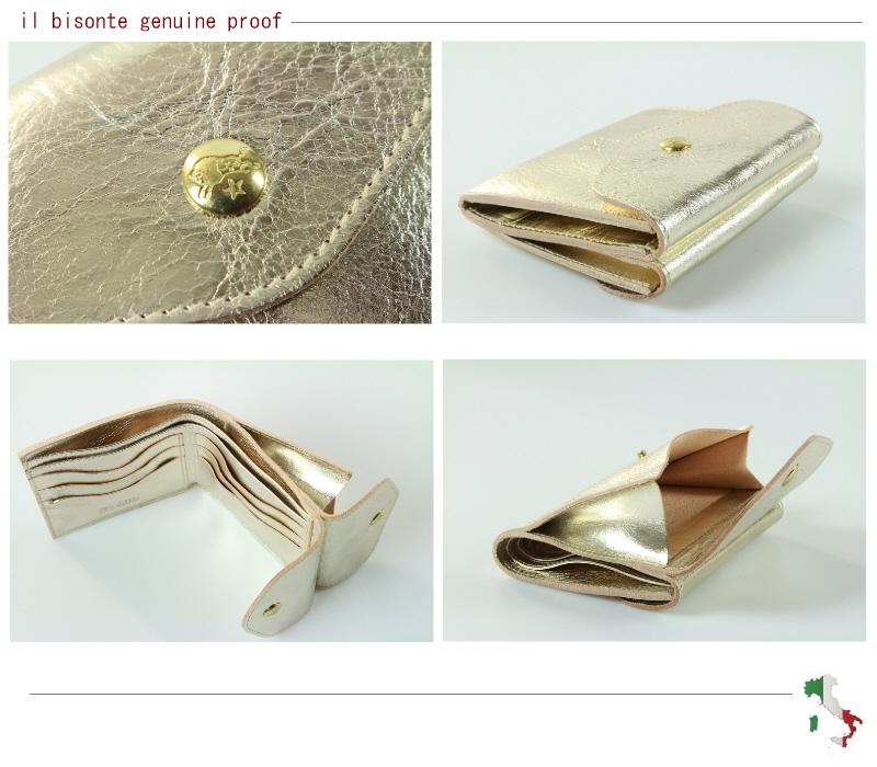 IL BISONTE（イルビゾンテ） 財布 二つ折り ダブルフラップ ウォレット