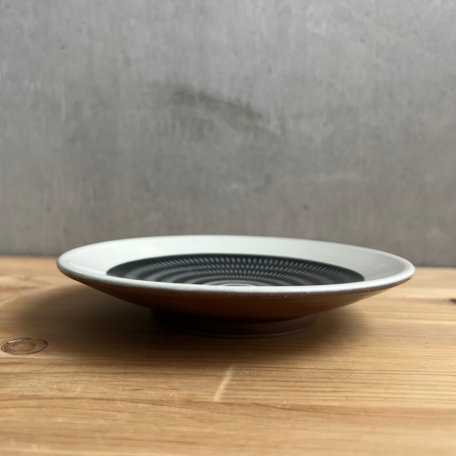 小石原焼 小石原焼き 5寸皿 飛鉋 黒呉須 直径約15cm 柳瀬本窯元 陶器