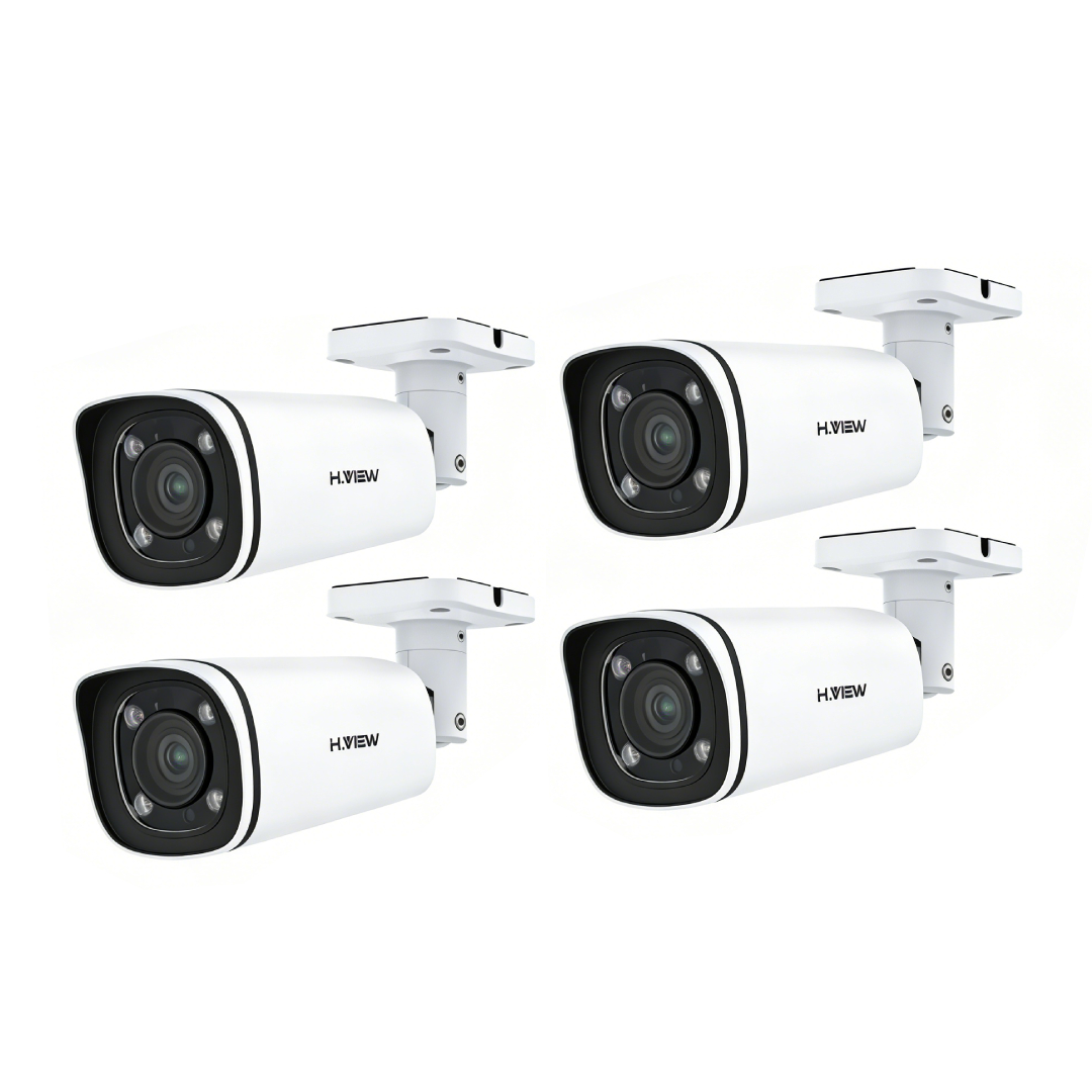 H.VIEW 防犯カメラ 屋内外兼用 800万画素 5X光学ズーム 監視現場カメラ