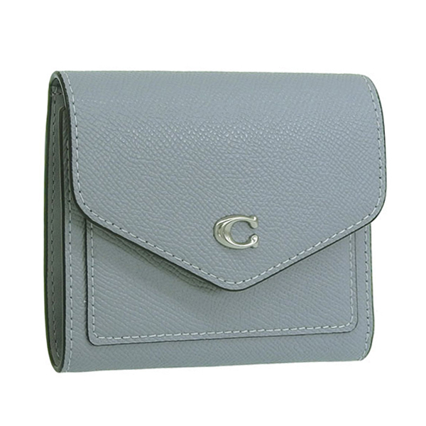 COACH（コーチ） 財布 レディース 二つ折り財布 レザー ブルー CRI LTH