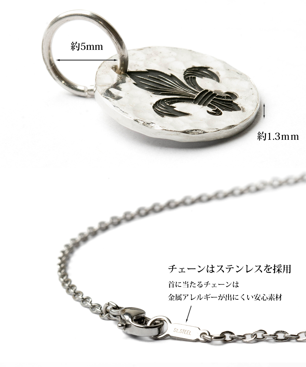 コイン ネックレス レディース シルバー925 ハンドメイド 選べる