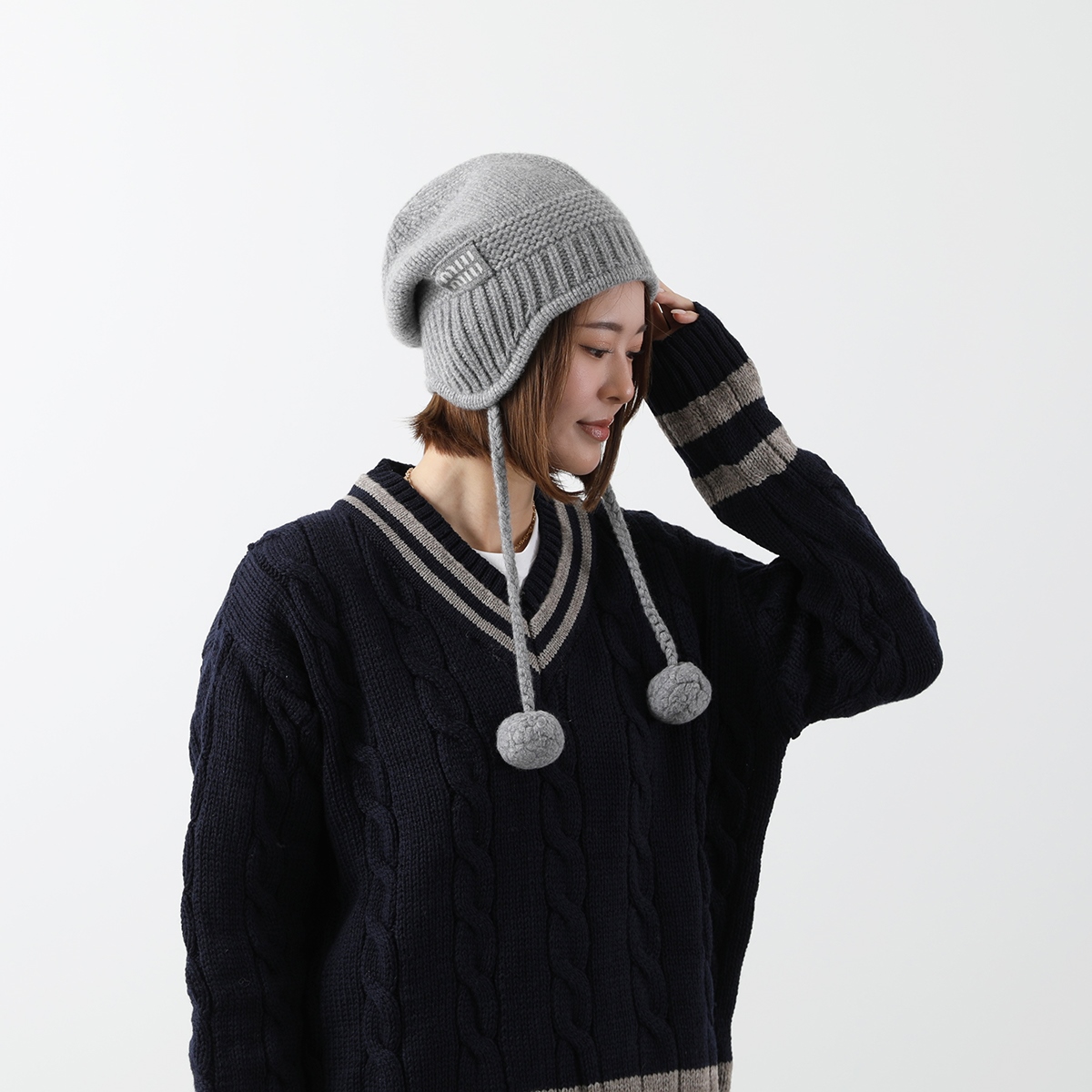 MIUMIU ミュウミュウ ニット帽/ビーニー Black