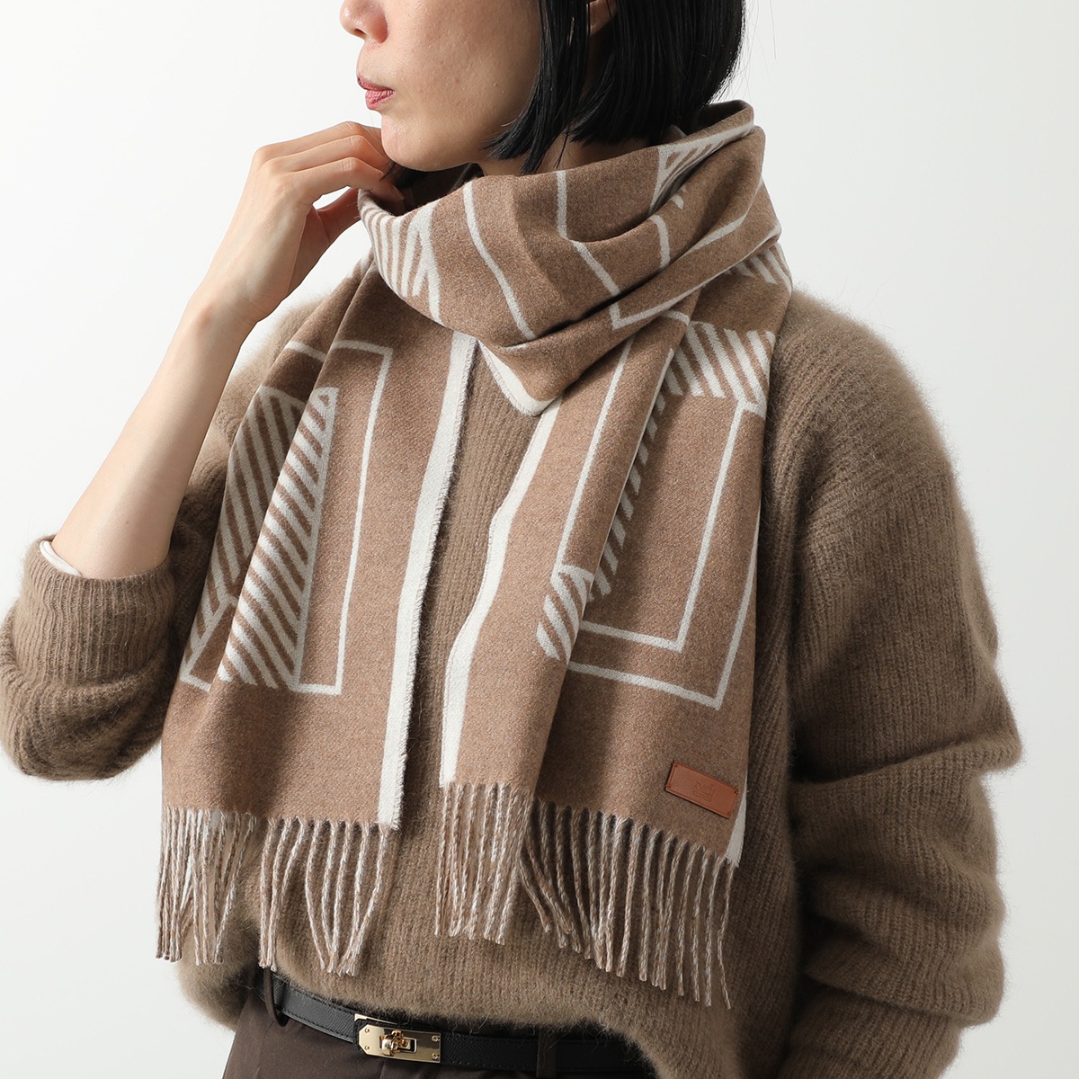 HERMES（エルメス） マフラー 160×30 レトル・オ・カレ Lettres au