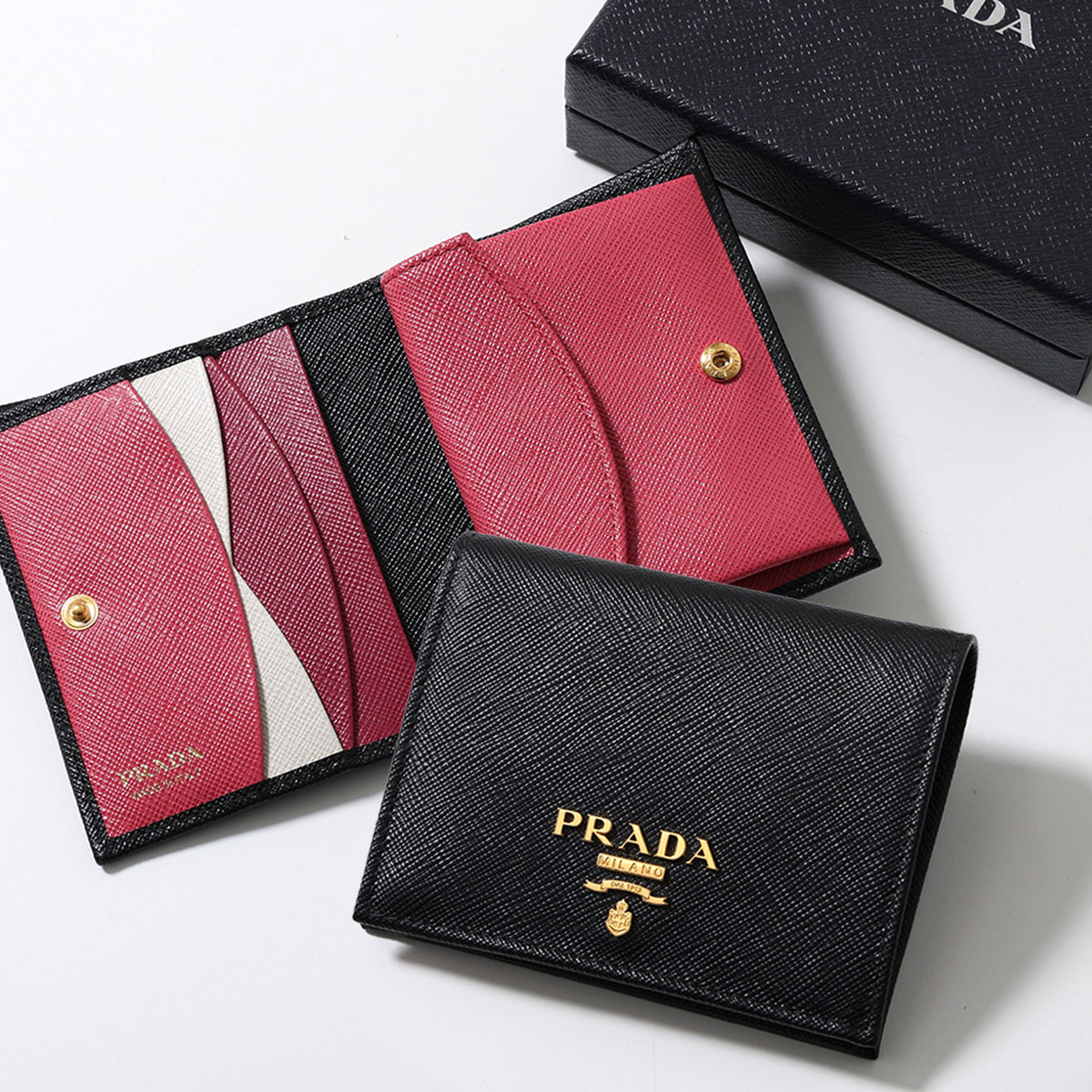 PRADA（プラダ） 二つ折り財布 1MV204 ZLP レディース サフィアーノ