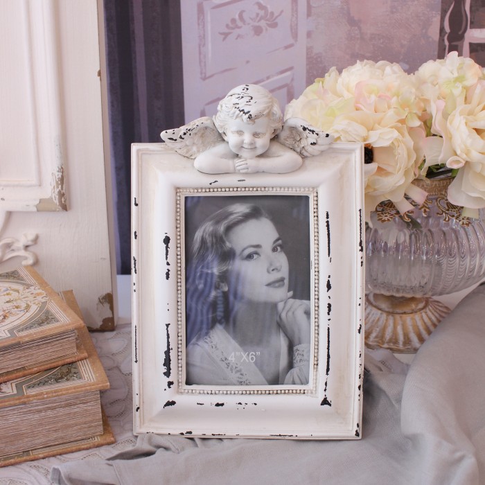 SALE30%OFF) フォトフレーム 写真立て エンジェル 天使 アイボリー