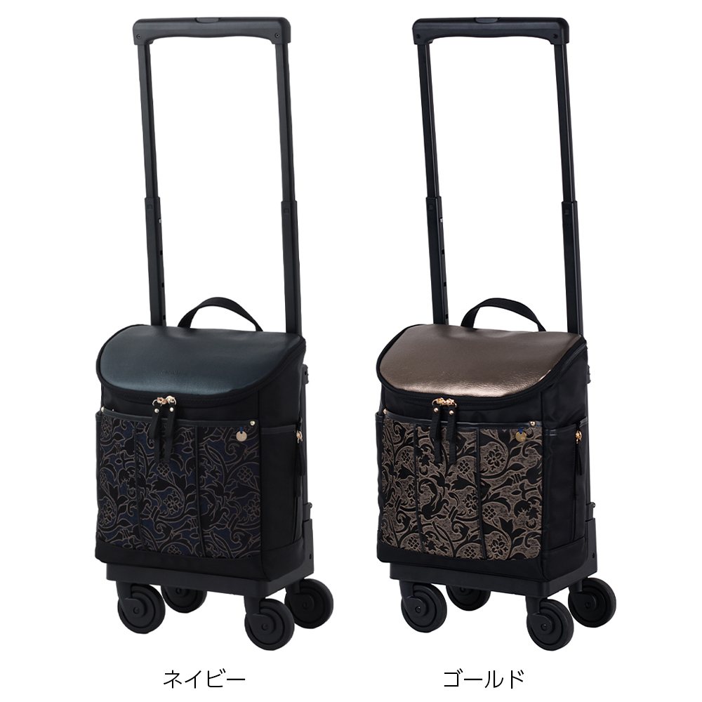 ✨美品✨ SWANY 4輪 大容量 ショッピングカート キャリーカート 総柄 黒