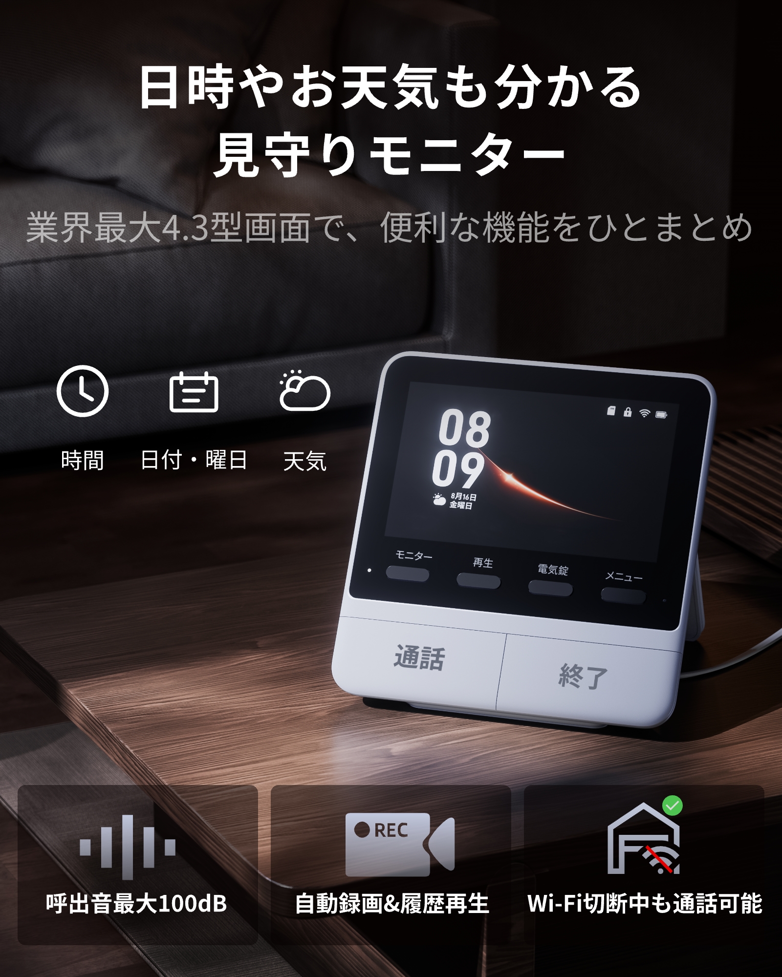 SwitchBot（スイッチボット） テレビドアホン カメラ付き インターホン