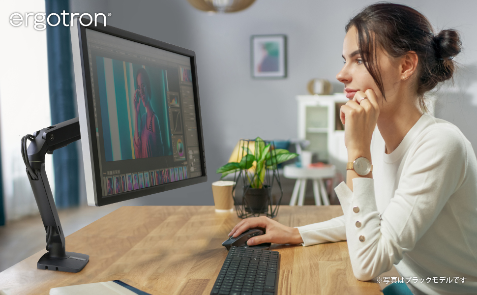 エルゴトロン（ergotron） MXV デスクモニターアーム マットブラック
