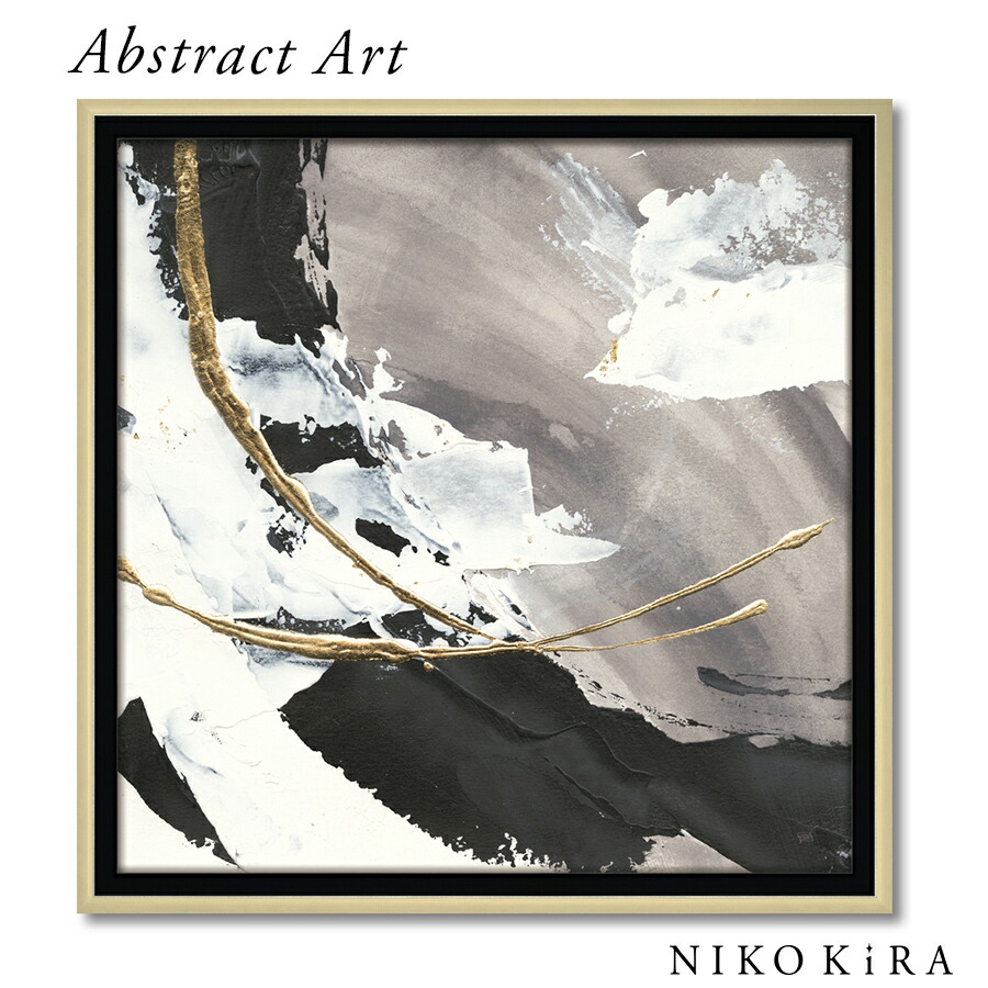 パステルカラー抽象画 モダンアート額縁付き・アブストラクト