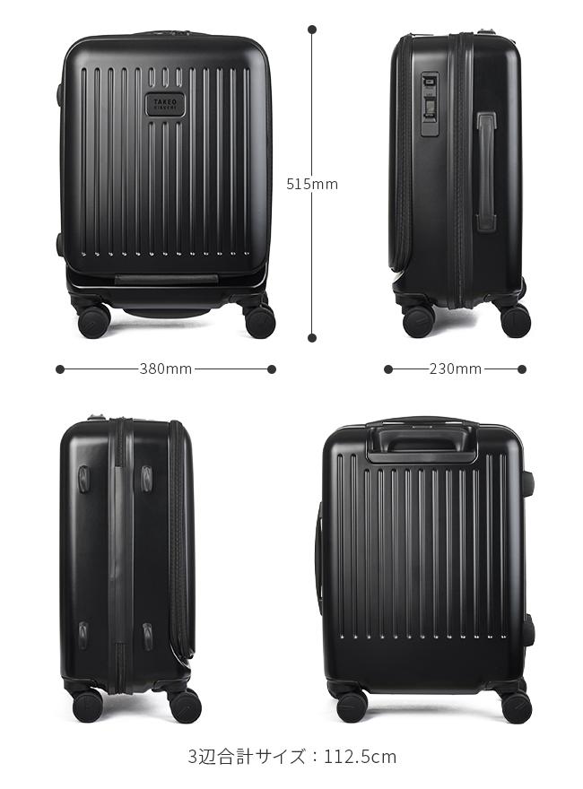 タケオキクチ シティブラック スーツケース TAKEO KIKUCHI cty002