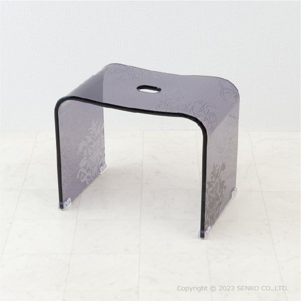 センコー バスチェア アクリル 高さ 30cm 風呂椅子 おしゃれ お風呂