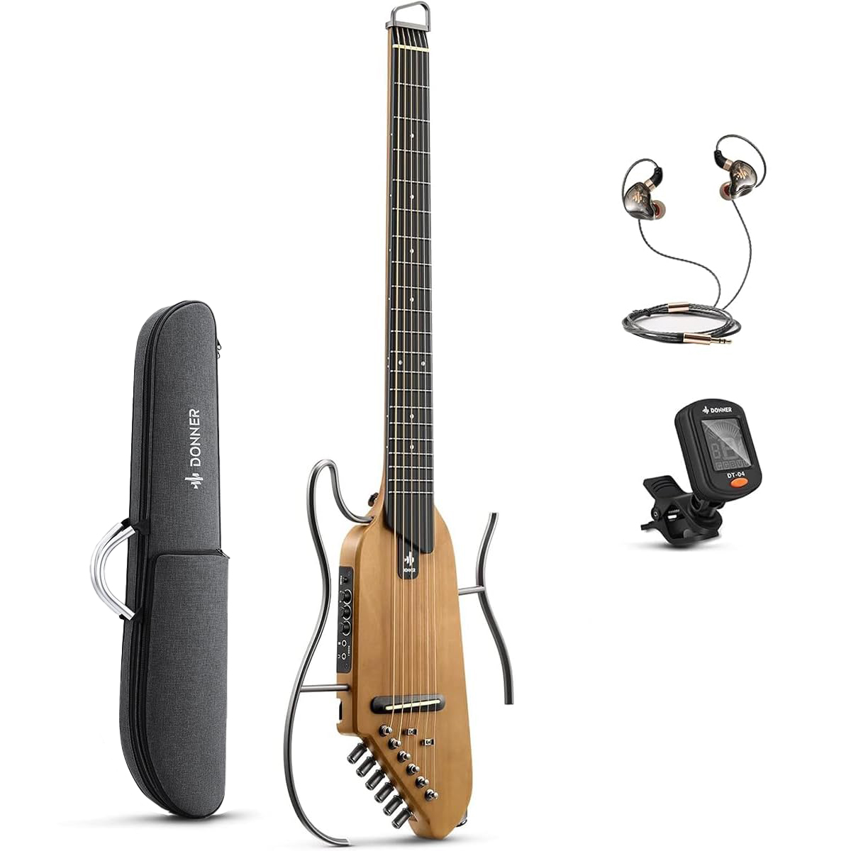 Donner ドナー HUSH-I 自宅練習に最適 静音アコースティックギター