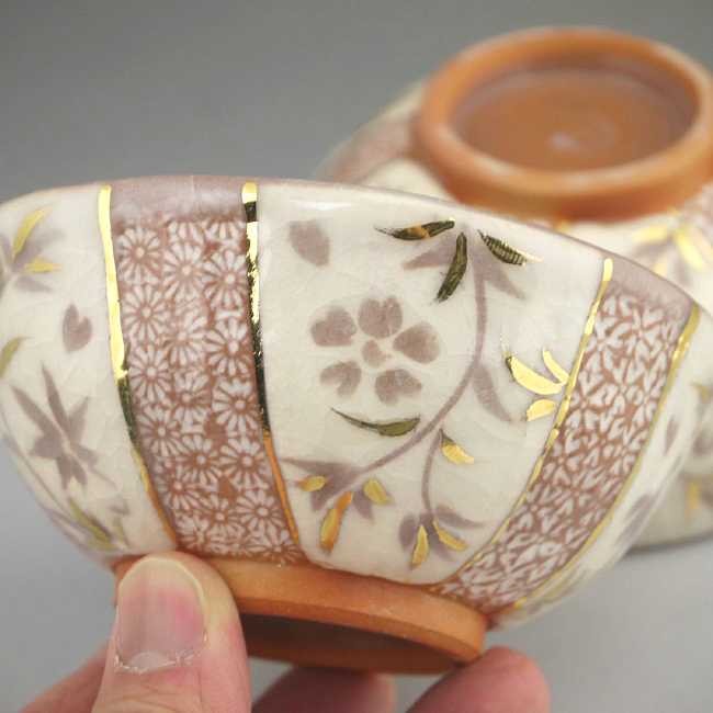 京焼 清水焼 志野更紗夫婦茶碗 喜信窯 : 松韻堂 Yahoo!店 - 通販