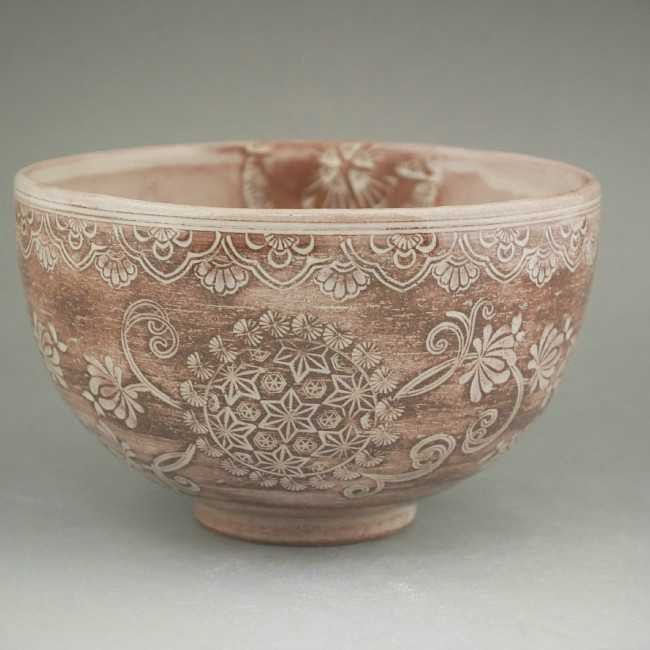 京焼 清水焼 三島花紋 抹茶茶碗 治兵衛 : 松韻堂 Yahoo!店 - 通販