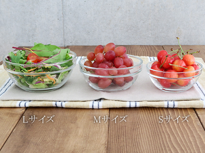 スタックできるボウル ガラス製 ロッシュスタックボール140L G680074