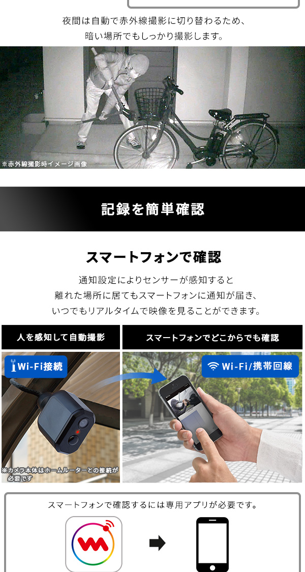 充電式センサーカメラ セット : ハンディハウス - 通販 - Yahoo