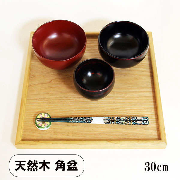 角盆 5客 漆 会席 箱付き木製 蒔絵 折り鶴 角盆 5客 漆 会席 箱付き