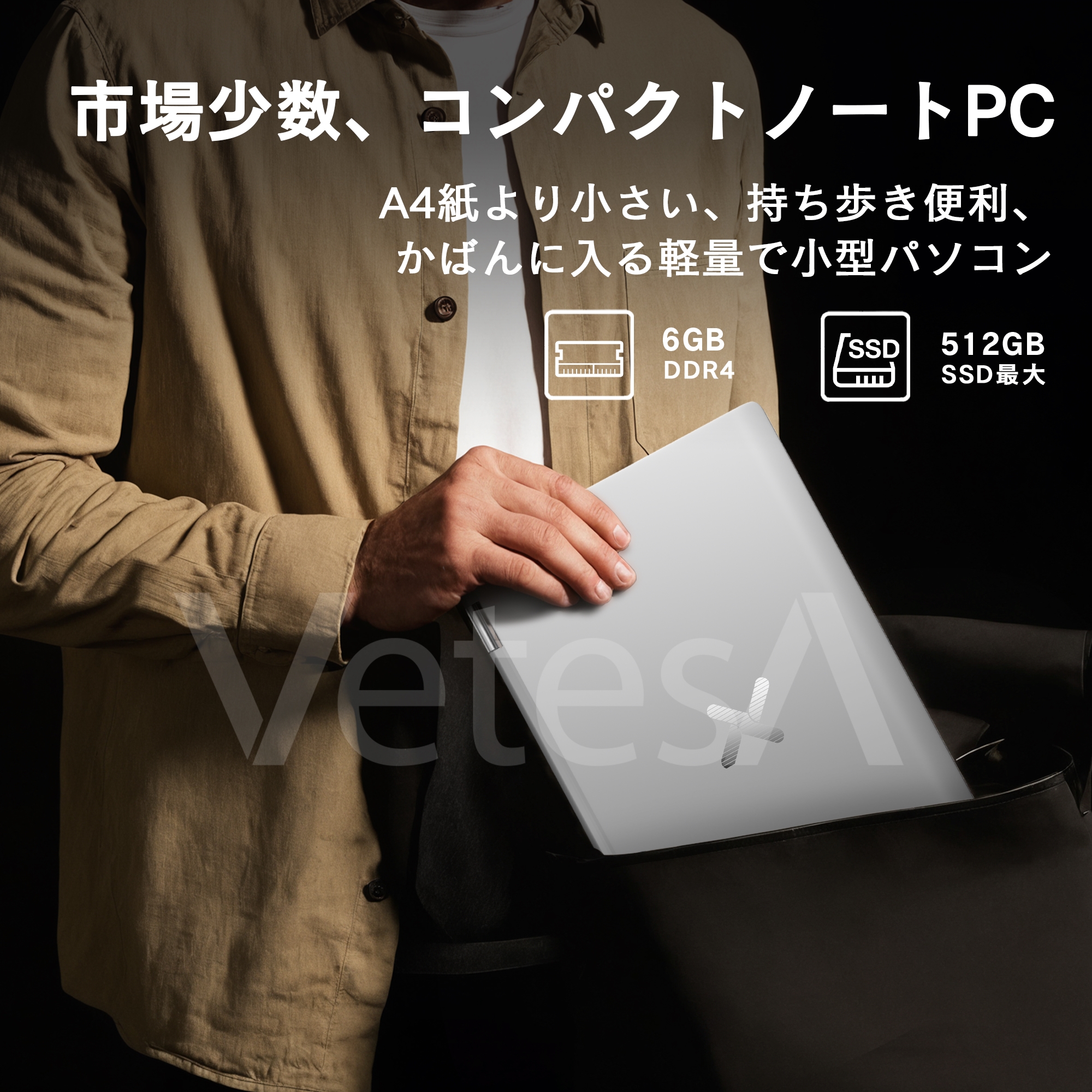 VETESA 新品ノートパソコン 8GB SSD512GB Windows11 Webカメラ 11.6