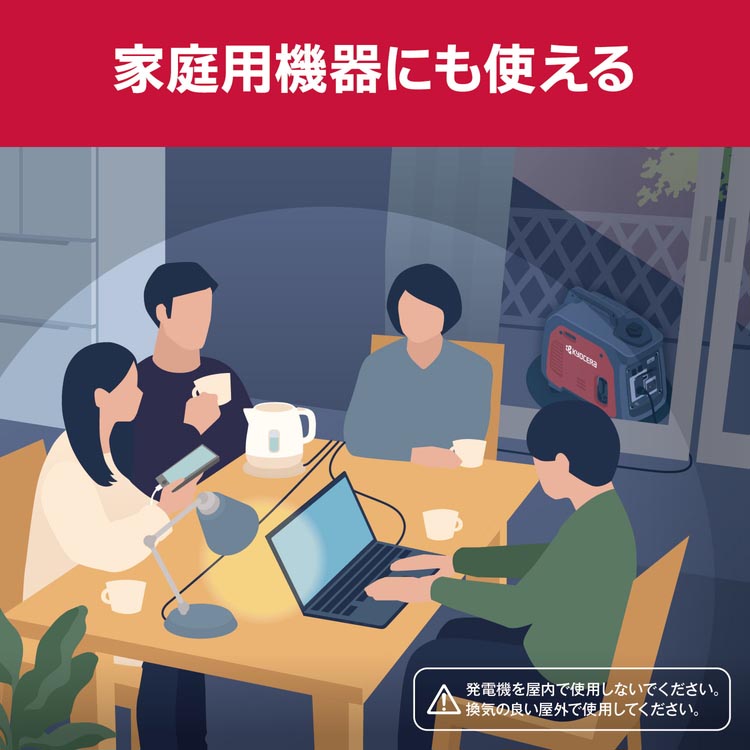 京セラ(リョービ) エンジン発電機(純正弦波インバーター) EGI100