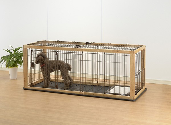 リッチェル 木製スライドペットサークル レギュラー ナチュラル ( 1台