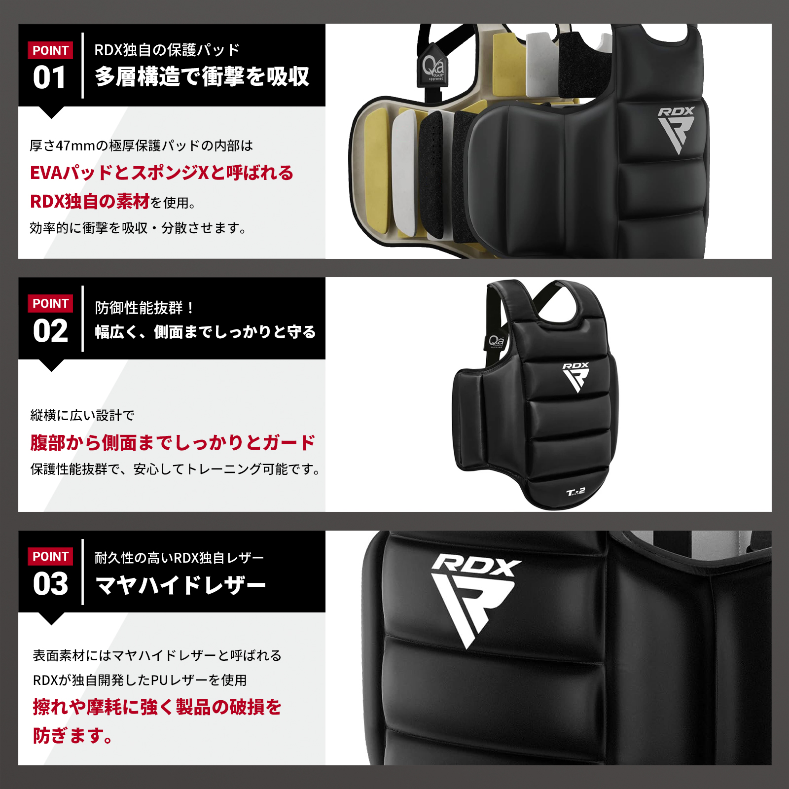 RDX 公式 チェストガード ボディプロテクター SCC-T2 リバーシブル 厚