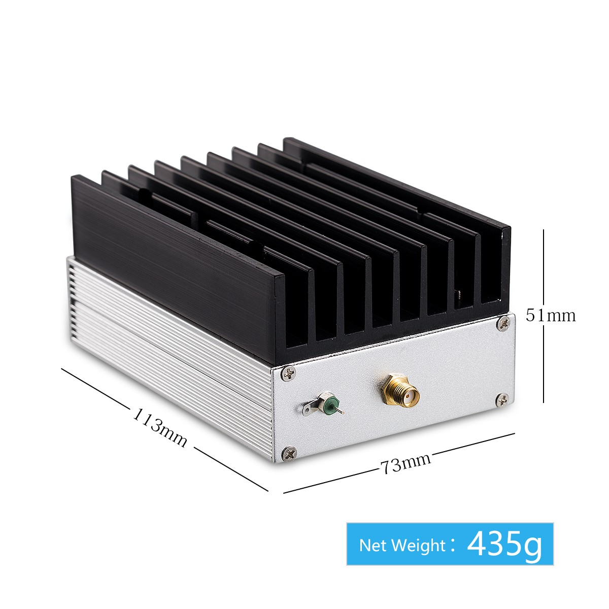 超広帯域 RF パワーアンプ 1MHz〜130MHz 6W 43dB HF 短波リニアアンプ