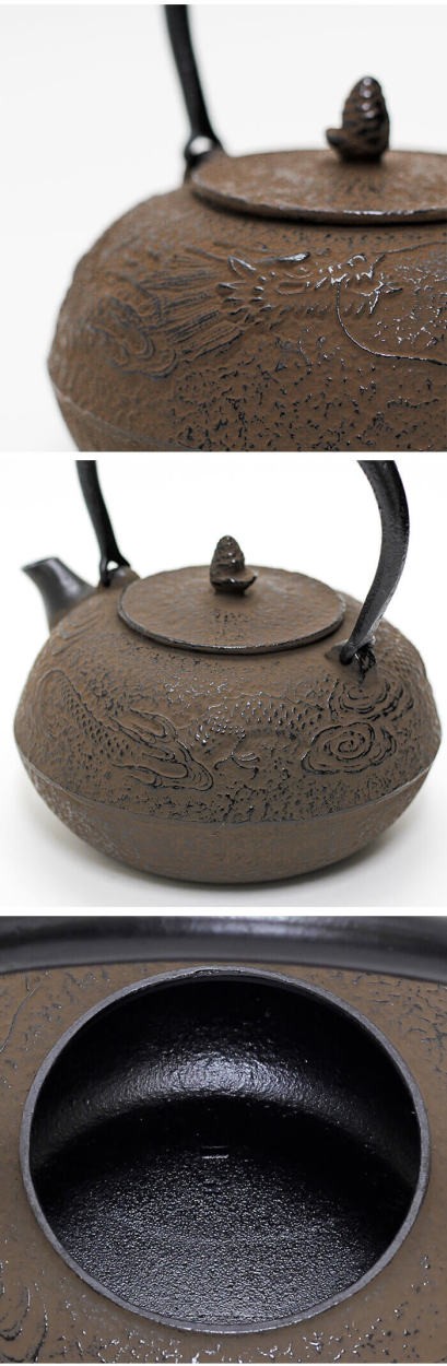 南部鉄器 鉄瓶 送料無料 ”鉄瓶雲竜型 1.4L” : ウェルカムボードと額縁