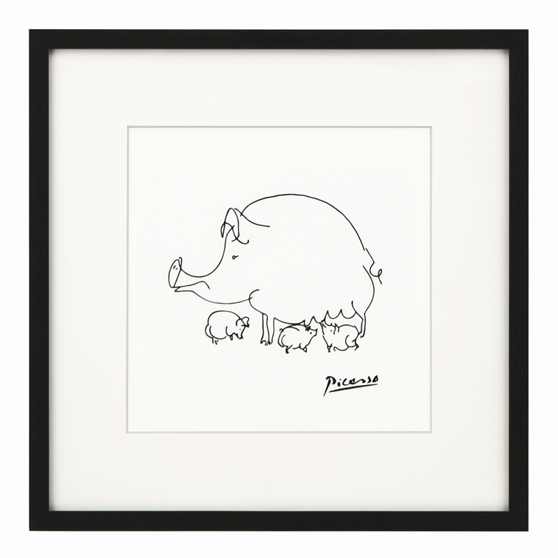 フレーム付き絵画 53 パブロ・ピカソ m1 動物 ポスター 絵 インテリア