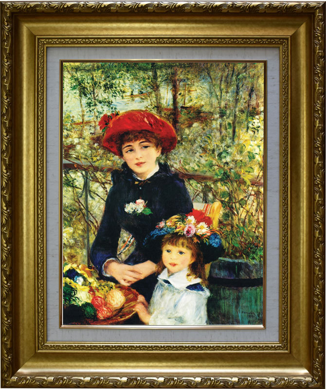 美品】ルノワール『菊』 木製額縁付き アートフレーム 名画 インテリア