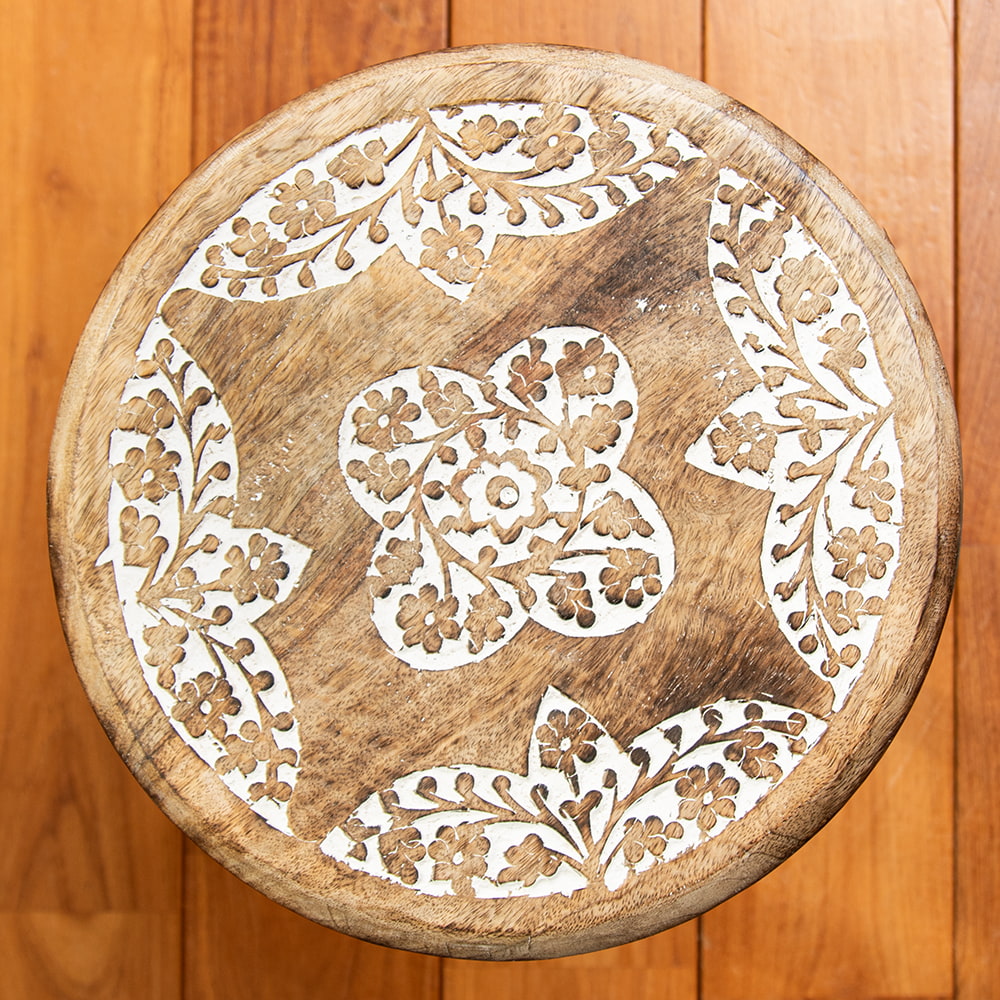 アジアン家具 スツール ナチュラル (全8種類)直径31cm マンゴーウッド