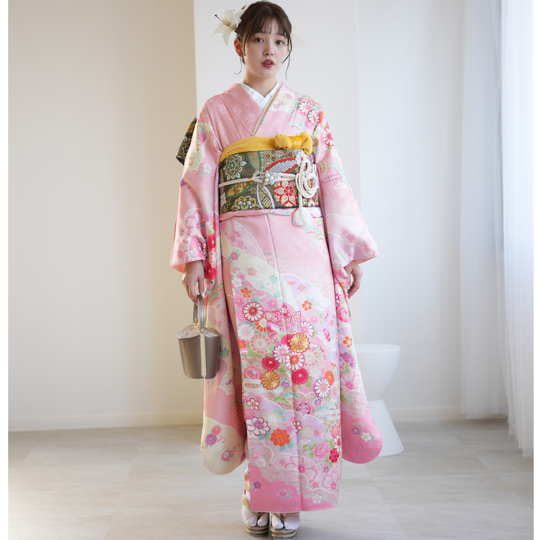 振袖 レンタル 成人式 21点セット レトロ 結婚式 結納 前撮り 成人式