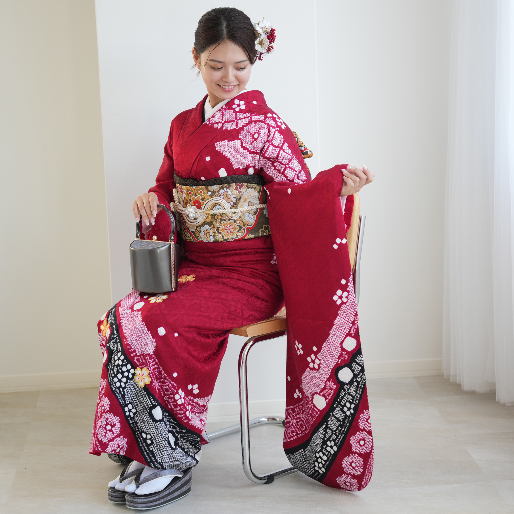 振袖 レンタル 成人式 21点セット 古典 レトロ 結婚式 結納 前撮り