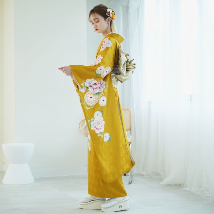 レンタル 振袖 成人式 結婚式 21点セット 古典柄 レトロ アンティーク