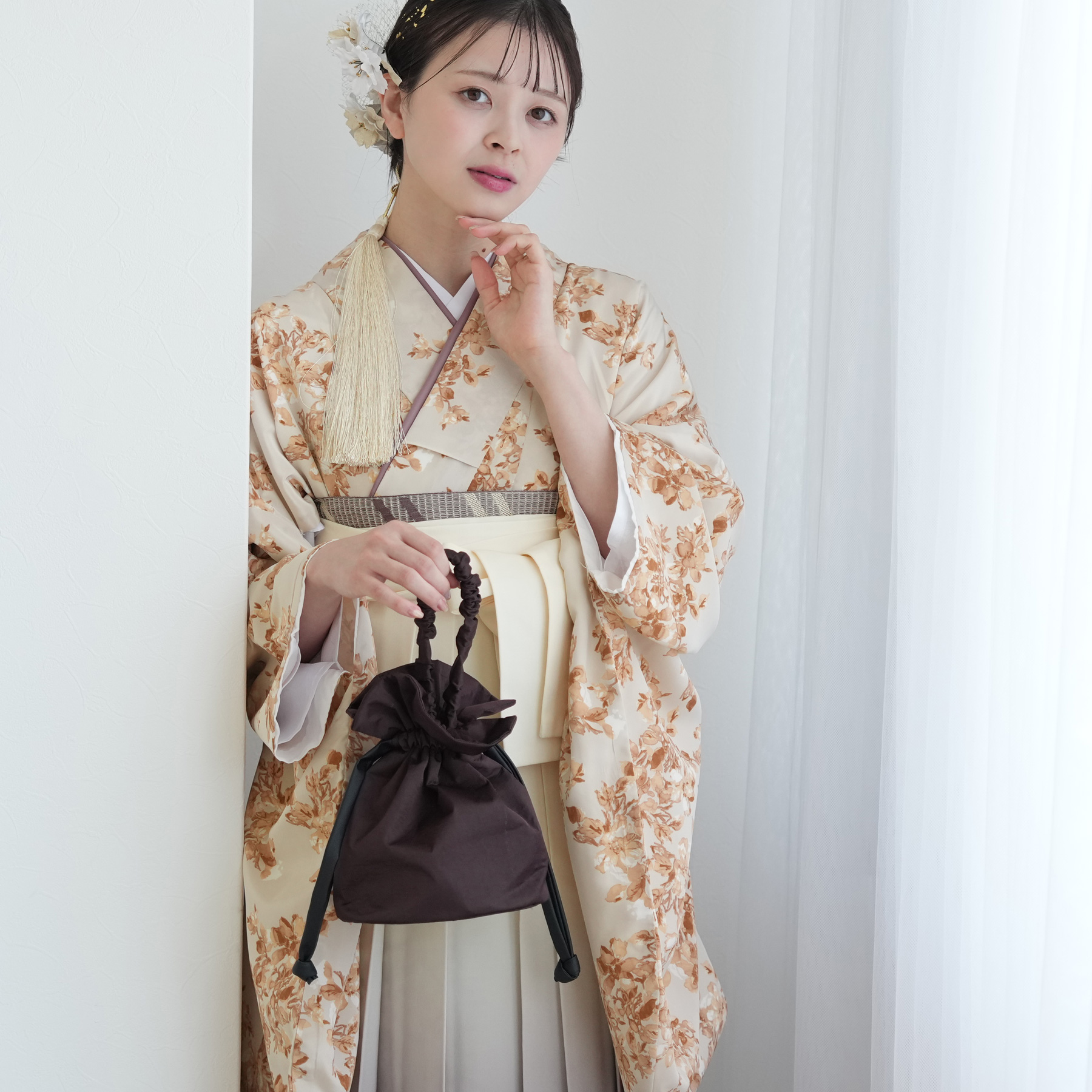 袴 レンタル 卒業式 二尺袖着物 17点セット utatane 袴セット 大学生