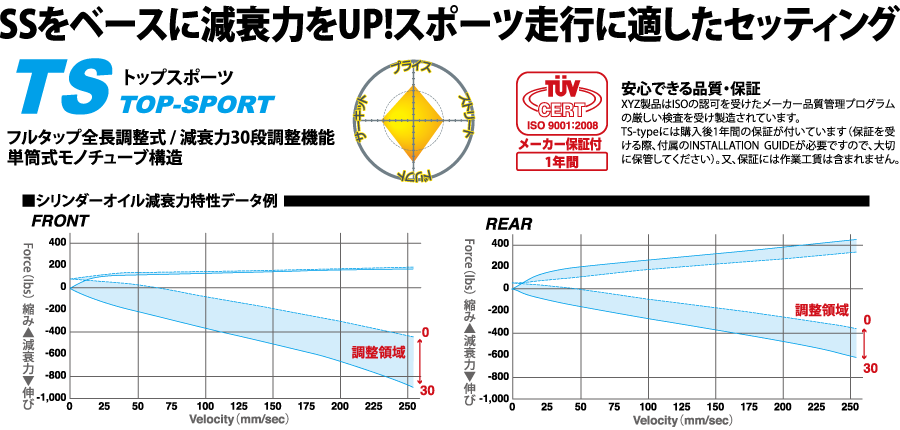 XYZ 車高調 カローラレビン AE111 トヨタ TS Type TS-TO29-A