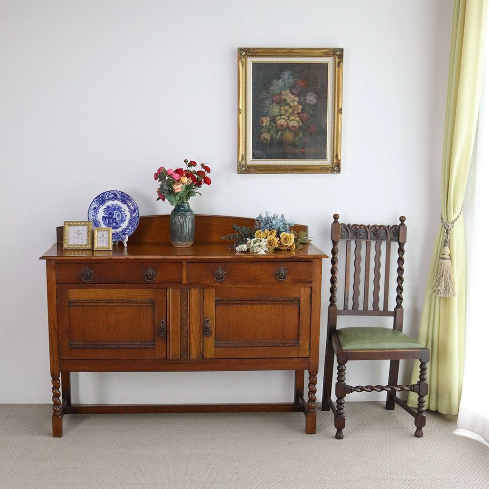 サイドボード日本製アンティーク オーク材 1930年代 イギリス VC107