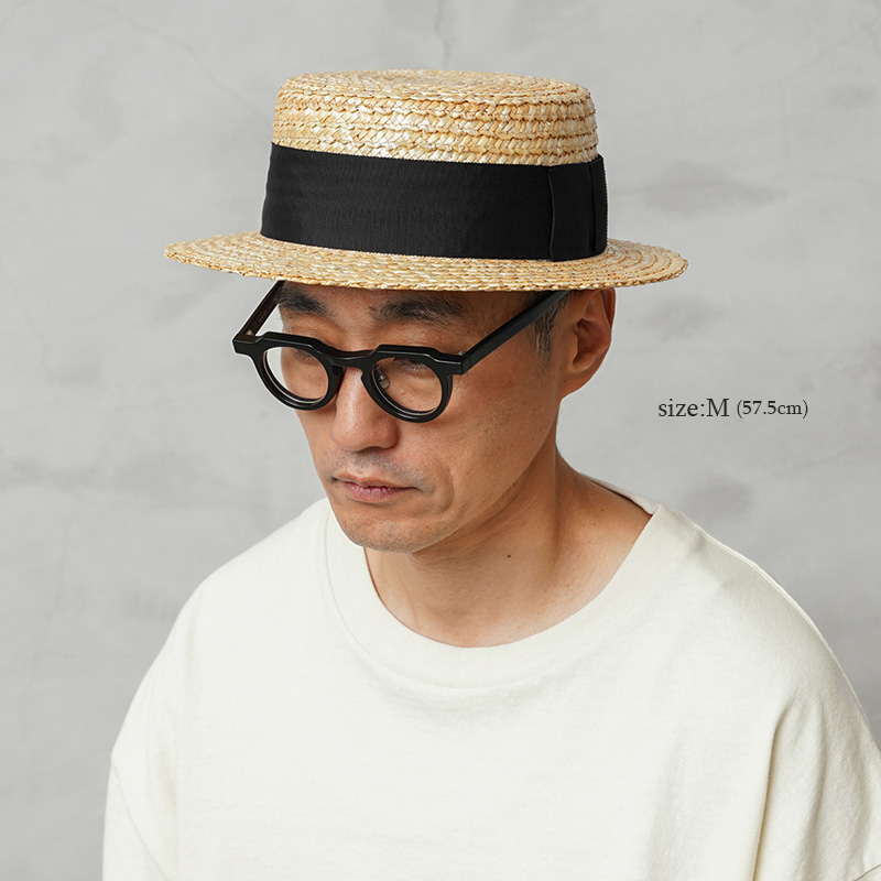 田中帽子店 UK-H048 ハンス 鬼麦カンカン帽 日本製【クーポン対象外