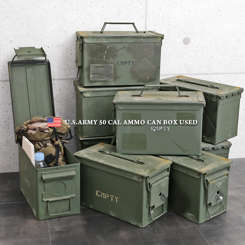 MILITARY（ミリタリー） 実物 USED 米軍 50 CAL AMMO CAN アンモ