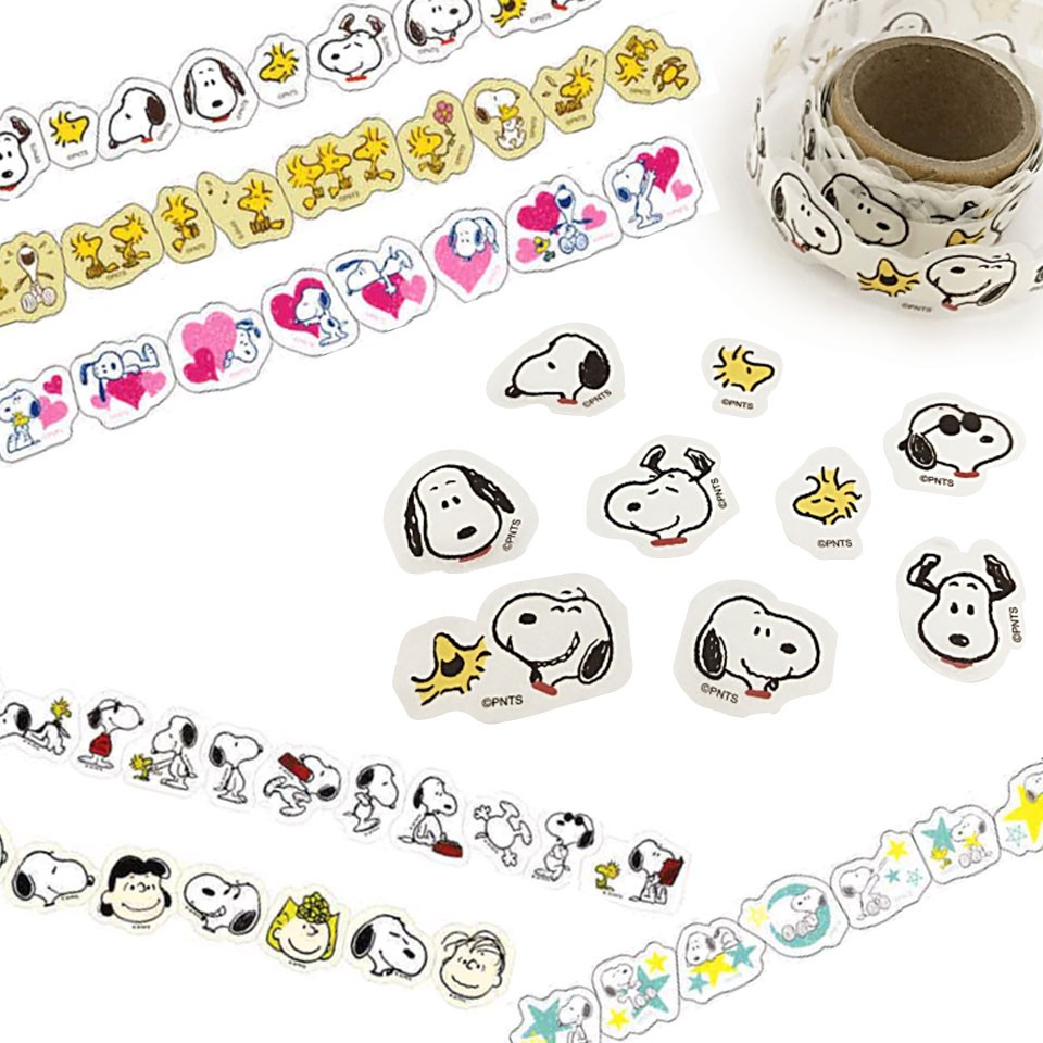 マスキングテープ かわいい 絵柄ひとつづつカットしても使えるぺた