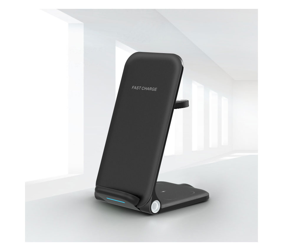 ワイヤレス充電器 3in1 15w スタンド iphone13 12 11 急速充電