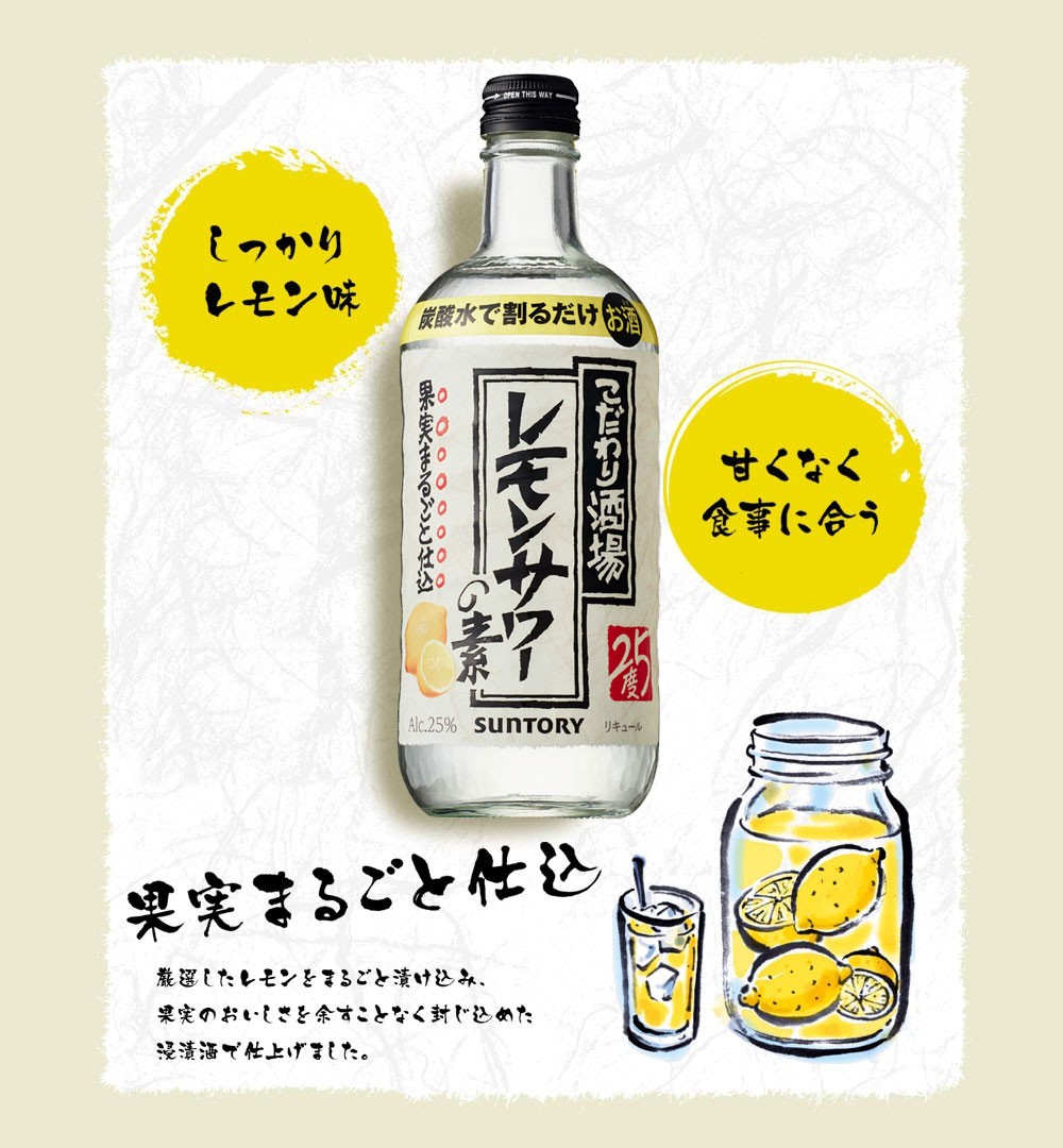 サントリー 業務用 こだわり酒場のレモンサワーの素 40％ 1800ml