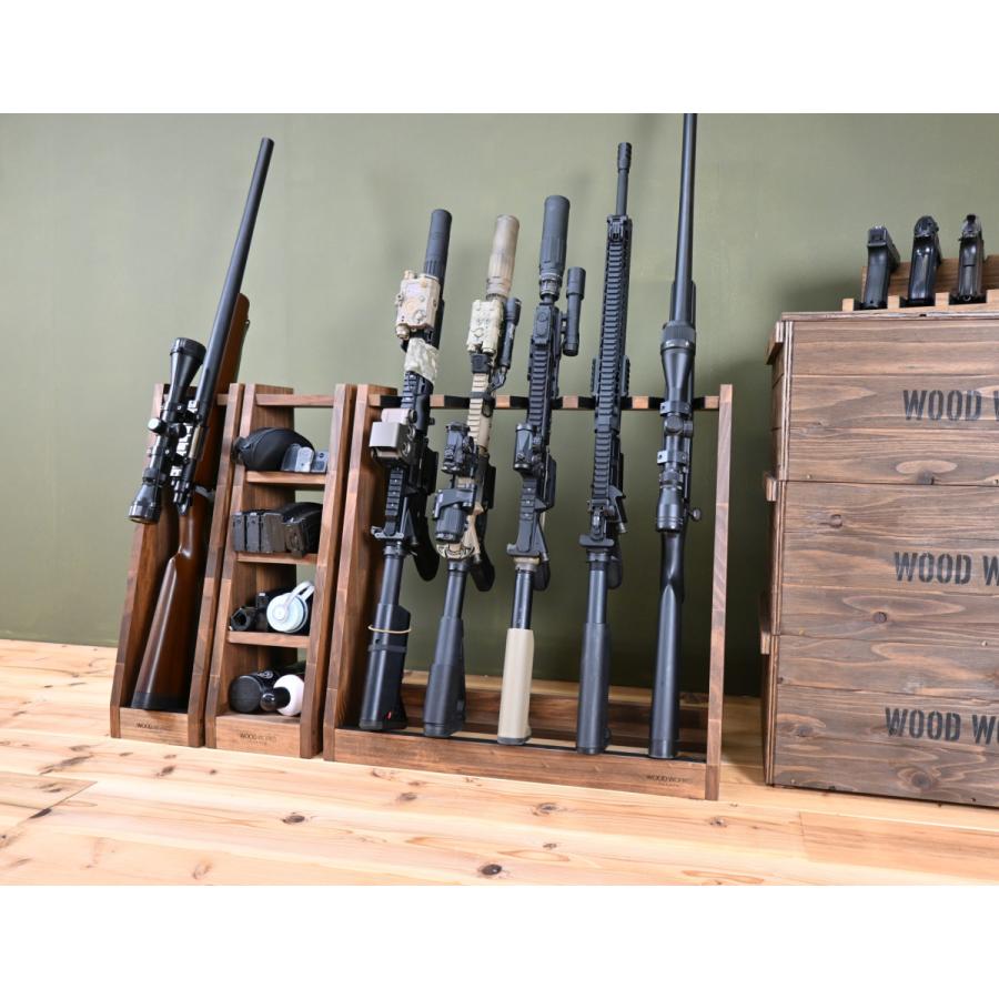 WOODWORKS ガンラック 5丁掛 ( 色：ナチュラル) 木製 日本製