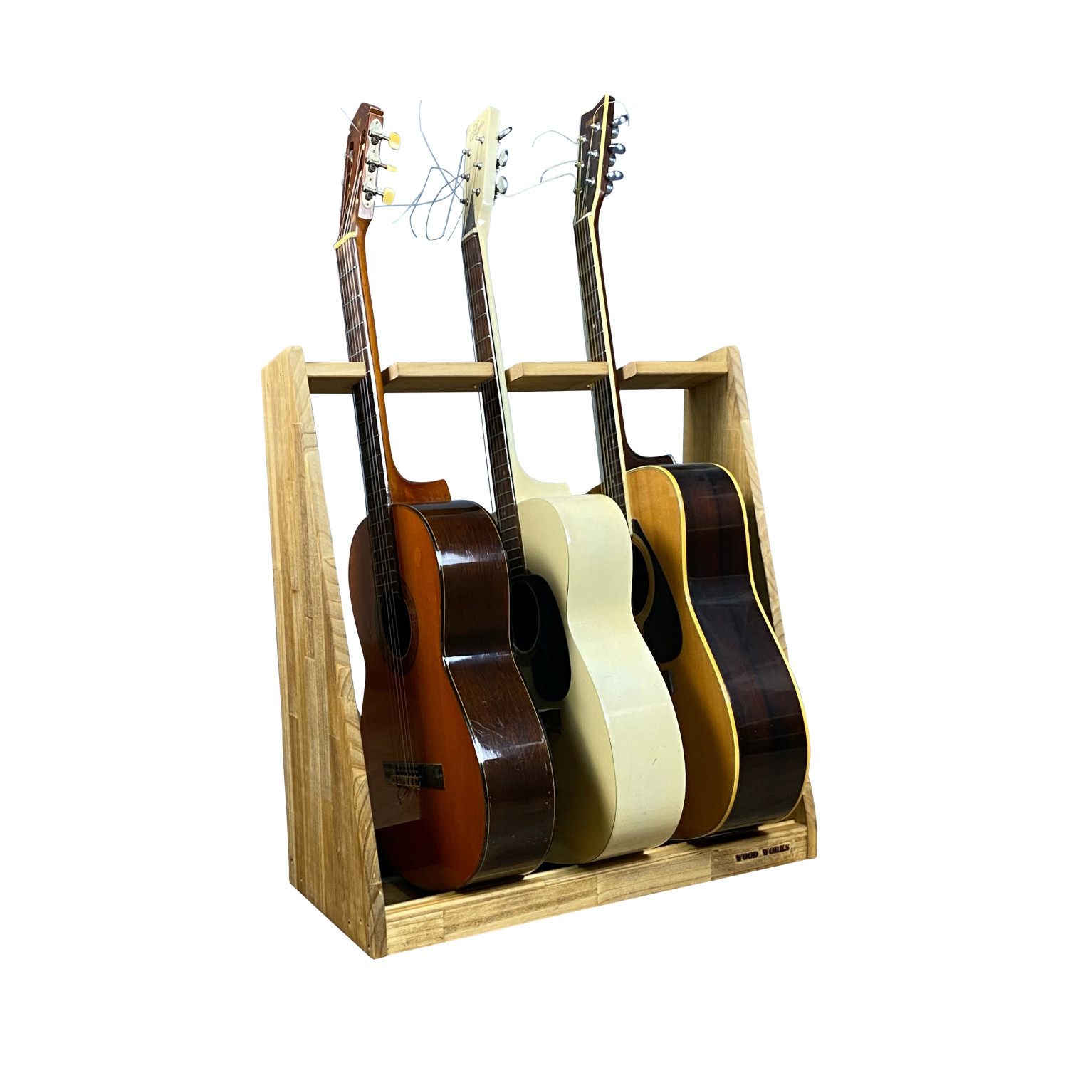 WOODWORKS ギタースタンド 3本掛 アコースティックギター 木製 日本製