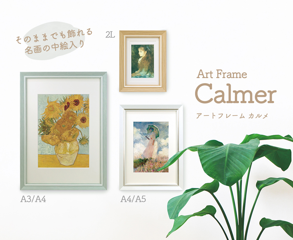 万丈（VANJOH） アートフレーム カルメ A3 A4 兼用 ホワイト