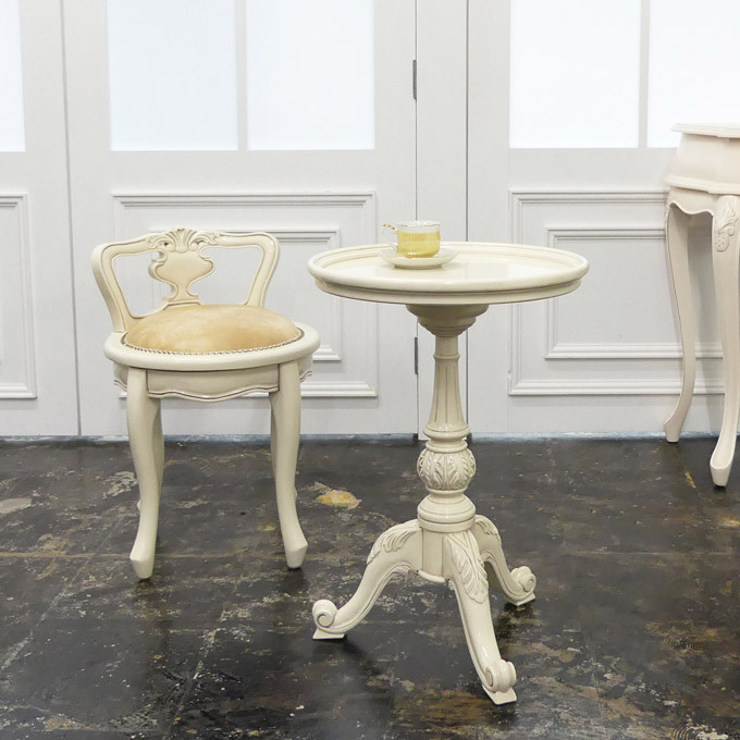 ラウンドテーブル ヴァーサ アンティーク調 豪華 高級感 木製 丸