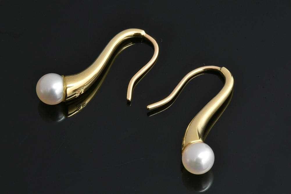 MIKIMOTO（ミキモト） パール ピアス K18YG イエローゴールド 真珠【美